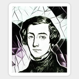 Alexis de Tocqueville Black And White Portrait | Alexis de Tocqueville Artwork 3 Sticker